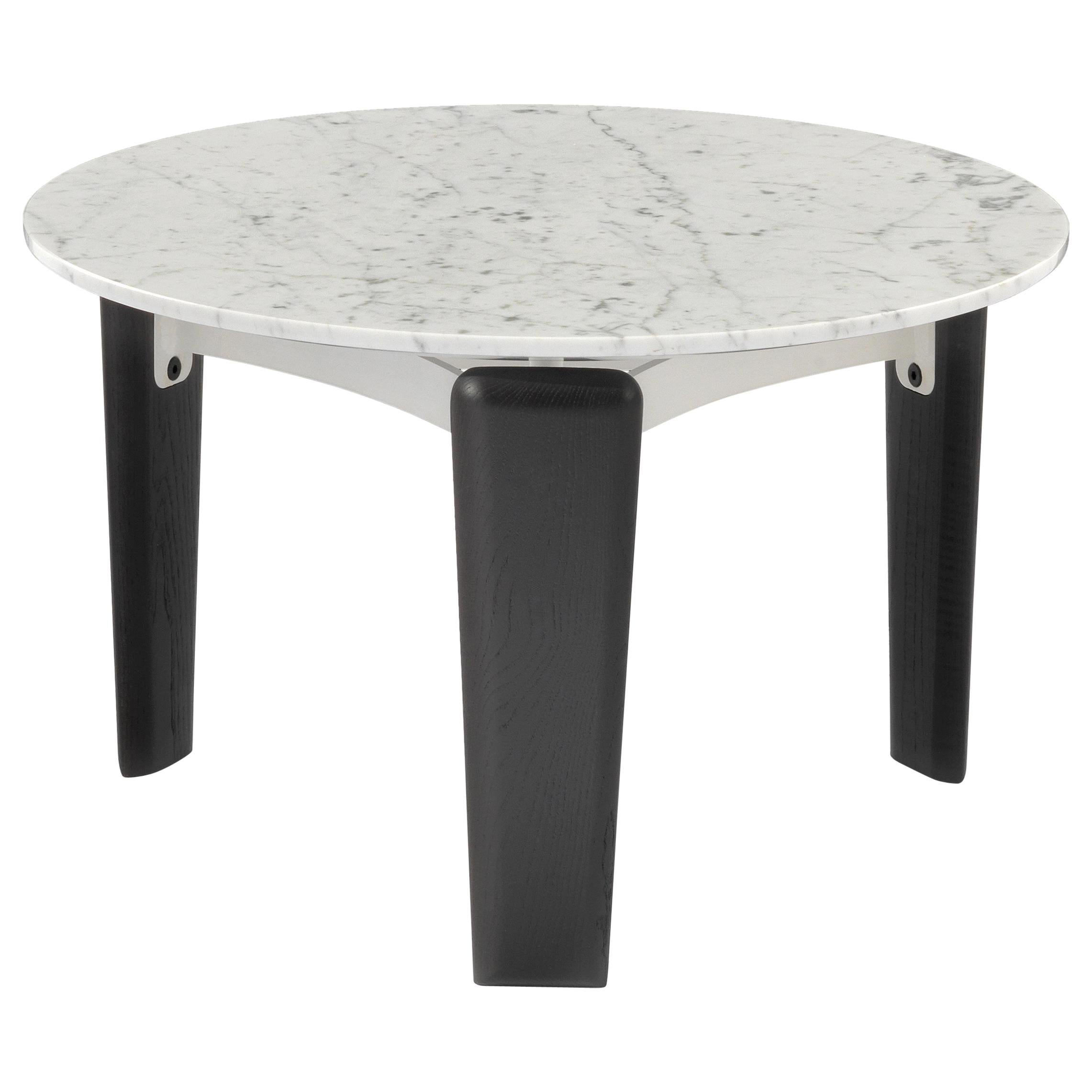 Petite table basse Arflex de 50 cm en marbre blanc par Claesson Koivisto Rune
