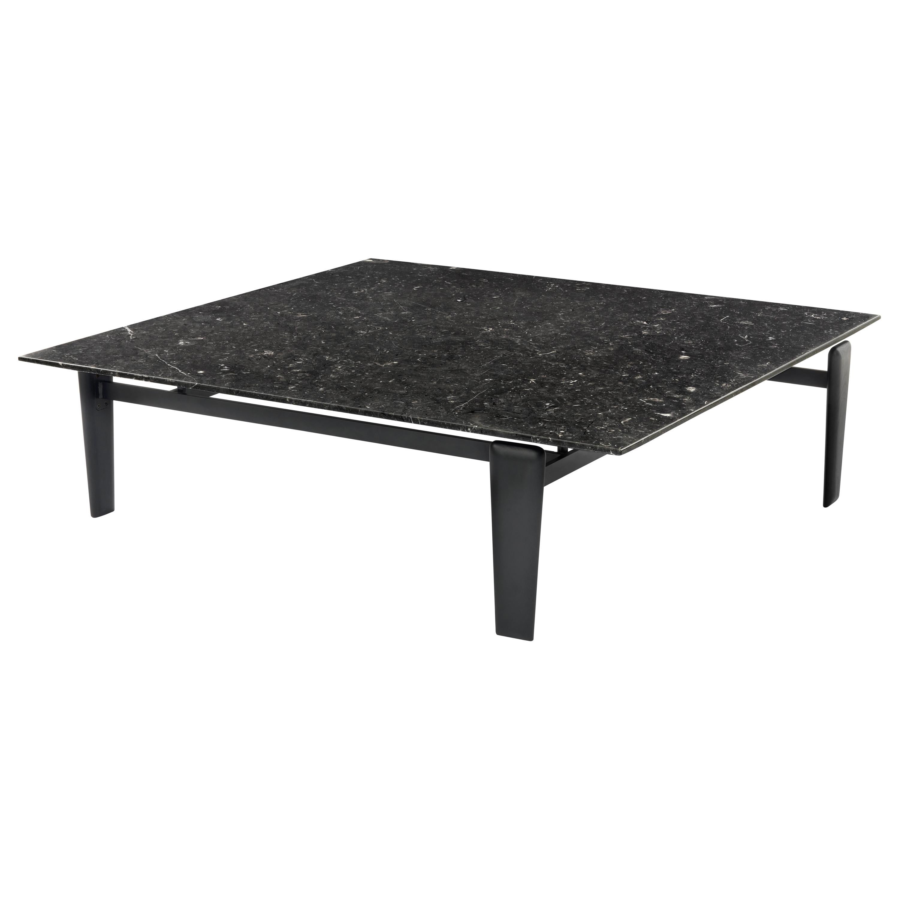 Table de bureau carrée Arflex en marbre Marquinia noir de Claesson Koivisto Rune 