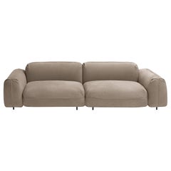 Arflex Tokio Soft Large Sofa in Leather and Metal Feet by Claesson Koivisto Rune