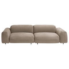 Arflex Tokio Soft Small Sofa in Leather and Metal Feet by Claesson Koivisto Rune