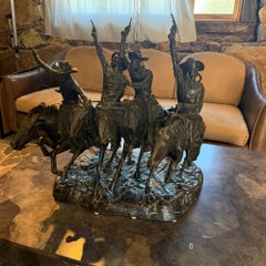 Arge Bronze Sculpture "Coming Through the Rye" Frederic Remington