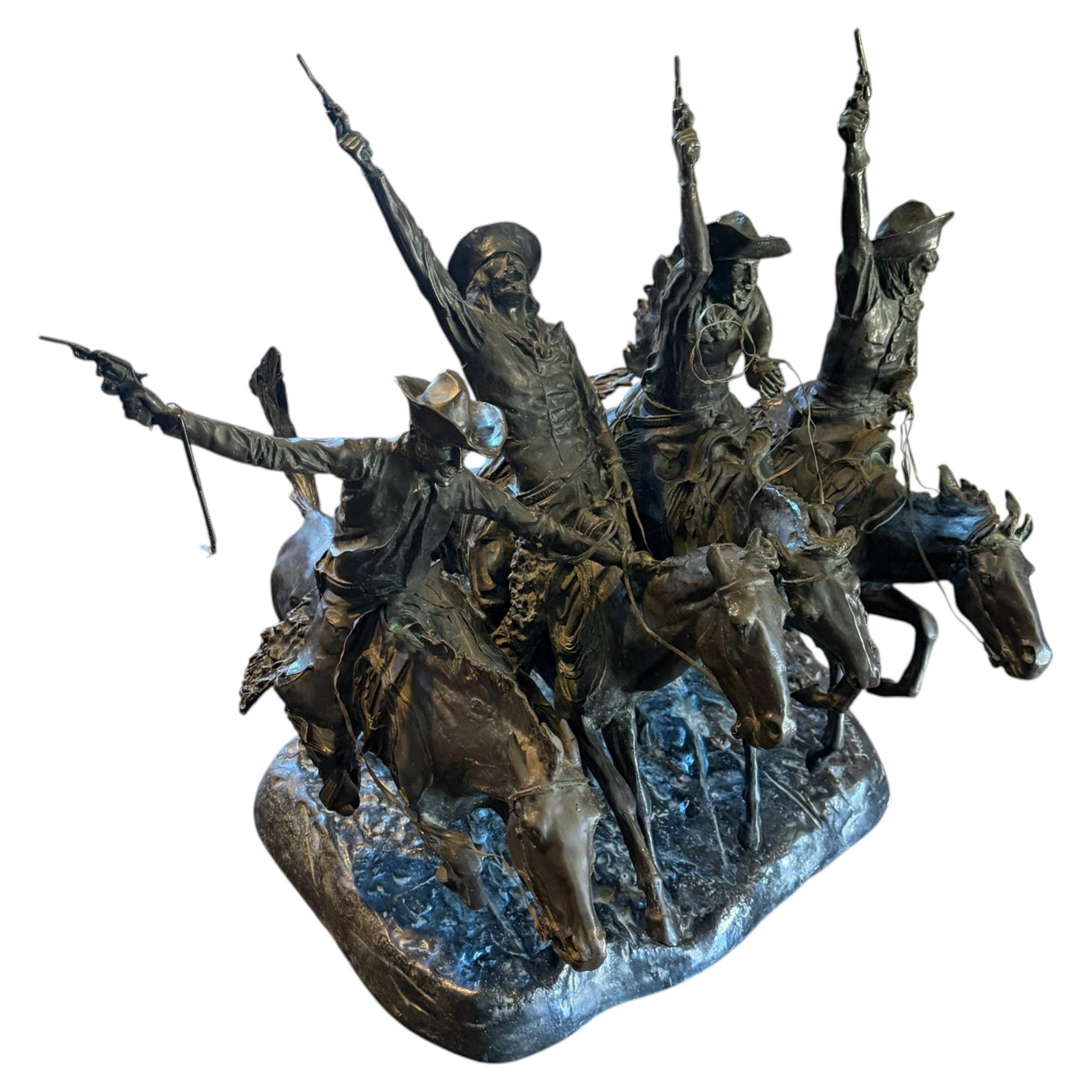 Arge Bronze Sculpture "Coming Through the Rye" Frederic Remington