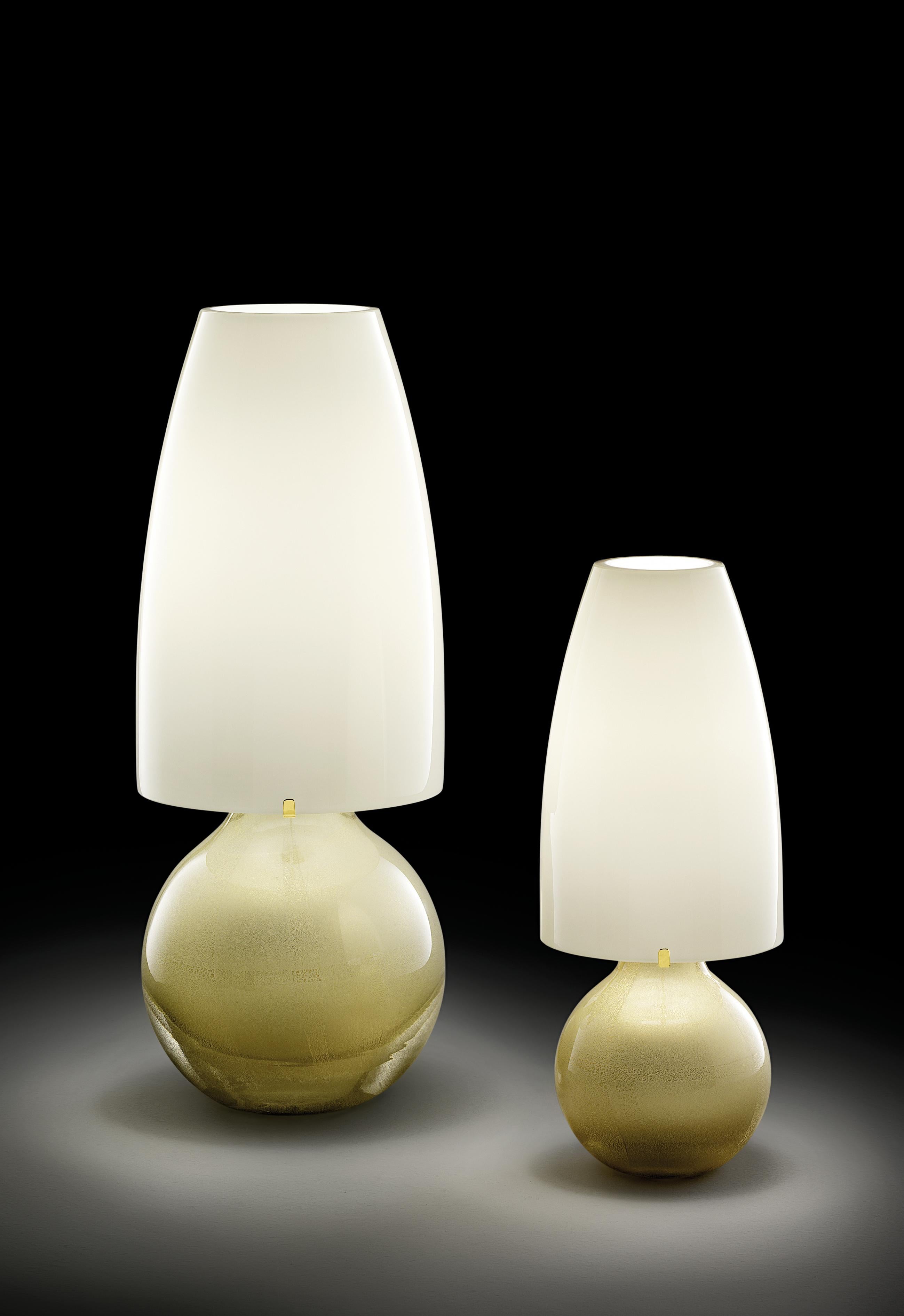 Moderne Grande lampe de bureau Argea en or par Venini en vente