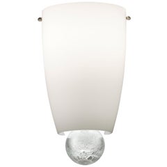 Argea Wall Sconce in White & Silver by Venini