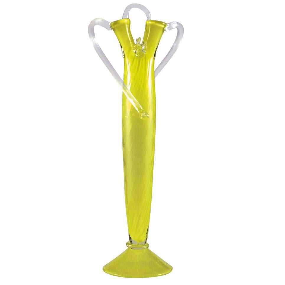 Argencourt Large Yellow and Glass Vase by Borek Sipek for Driade