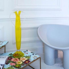 Argencourt Vase Colorless & Yellow 70hcm By Driade, Borek Sipek