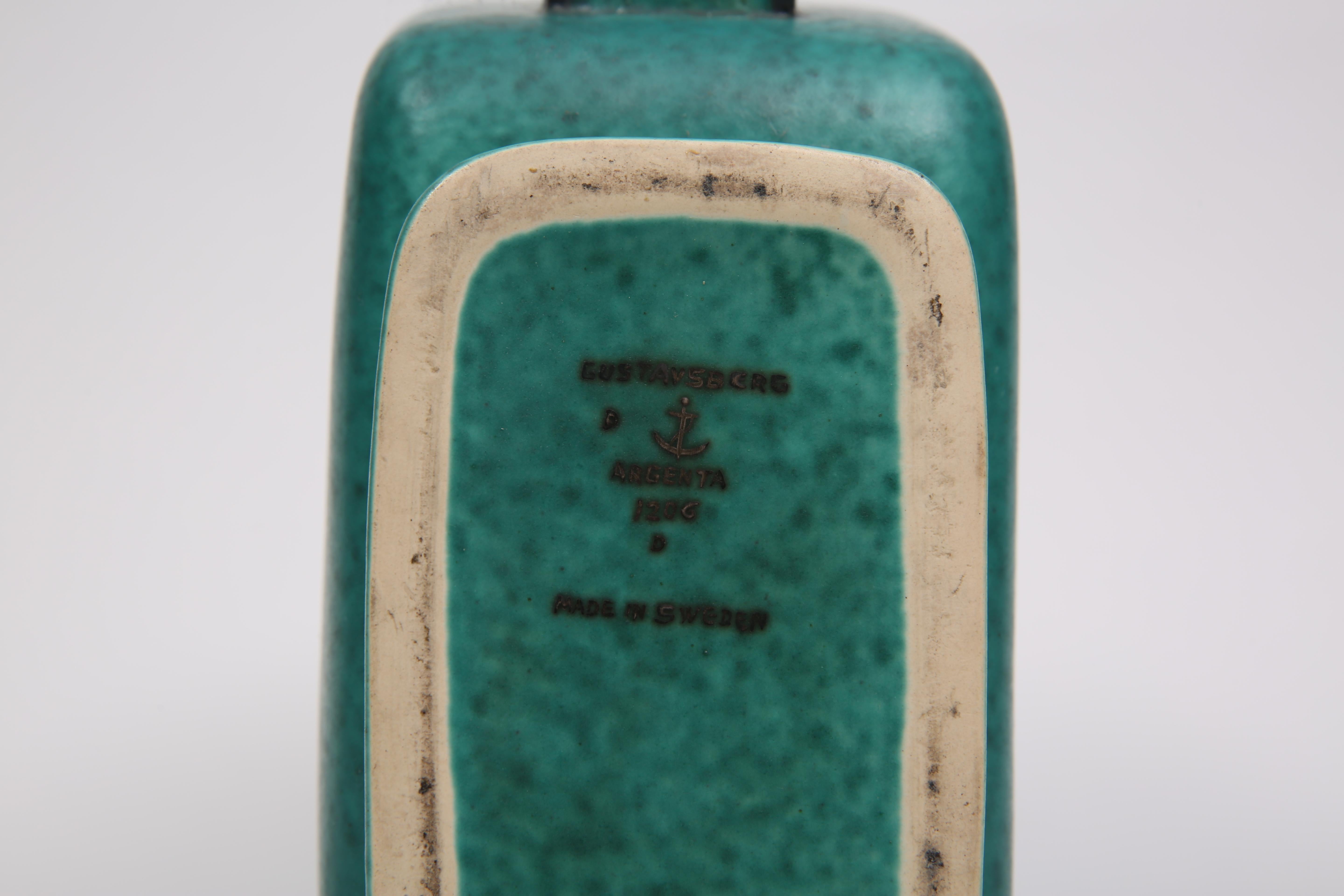 Intarsio Vaso in ceramica Art Deco ARGENTA di Wilhelm Kage per Gustavsberg in vendita