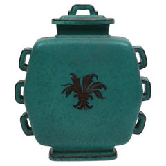 Vase en céramique Art déco Argenta de Wilhelm Kage pour Gustavsberg