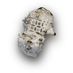 Argentamento Bianco Sculptural Ring in 925 Silver by Brando Pilgiò
