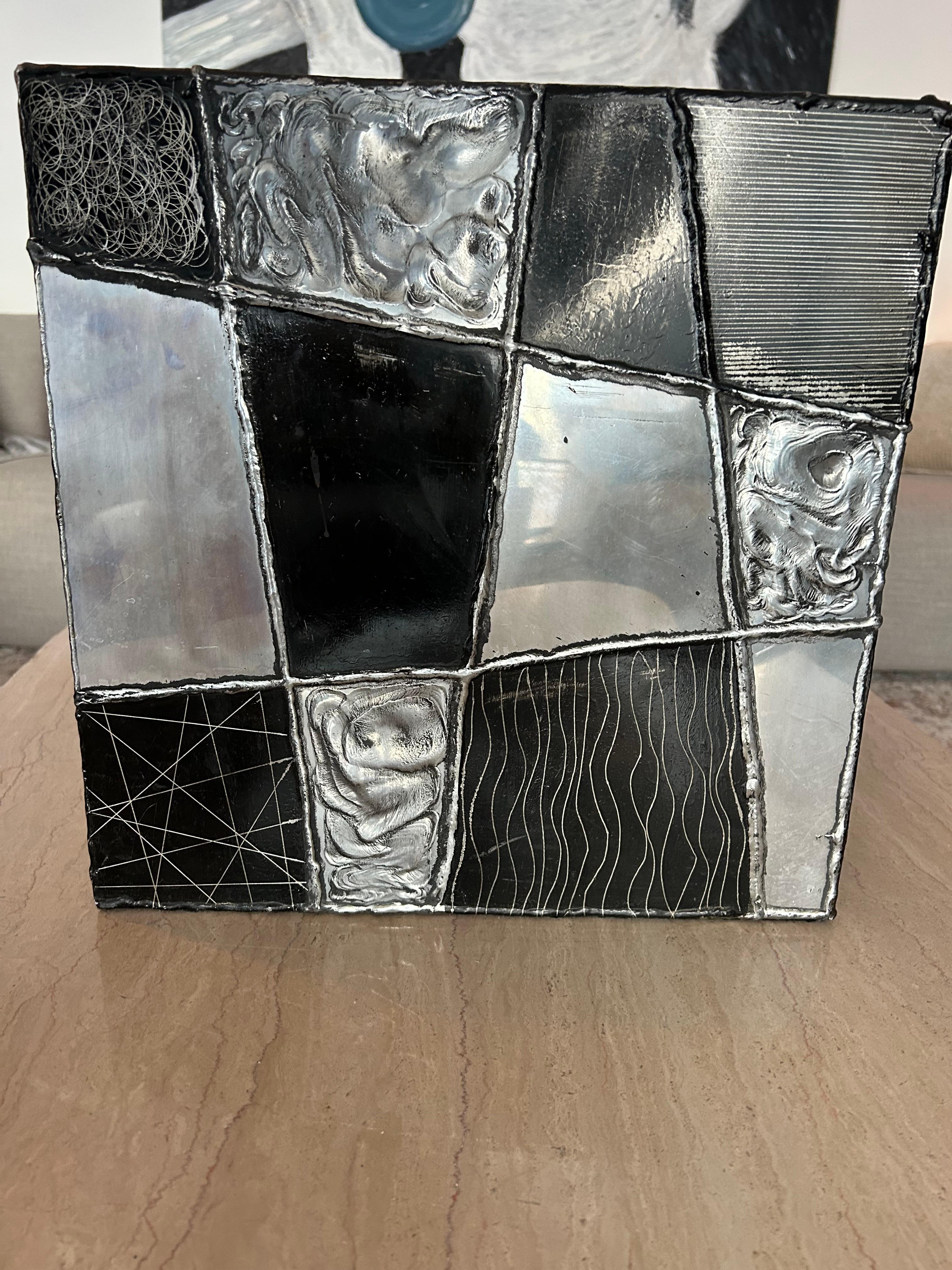 Argente cube side table by Paul Evans For Sale 7