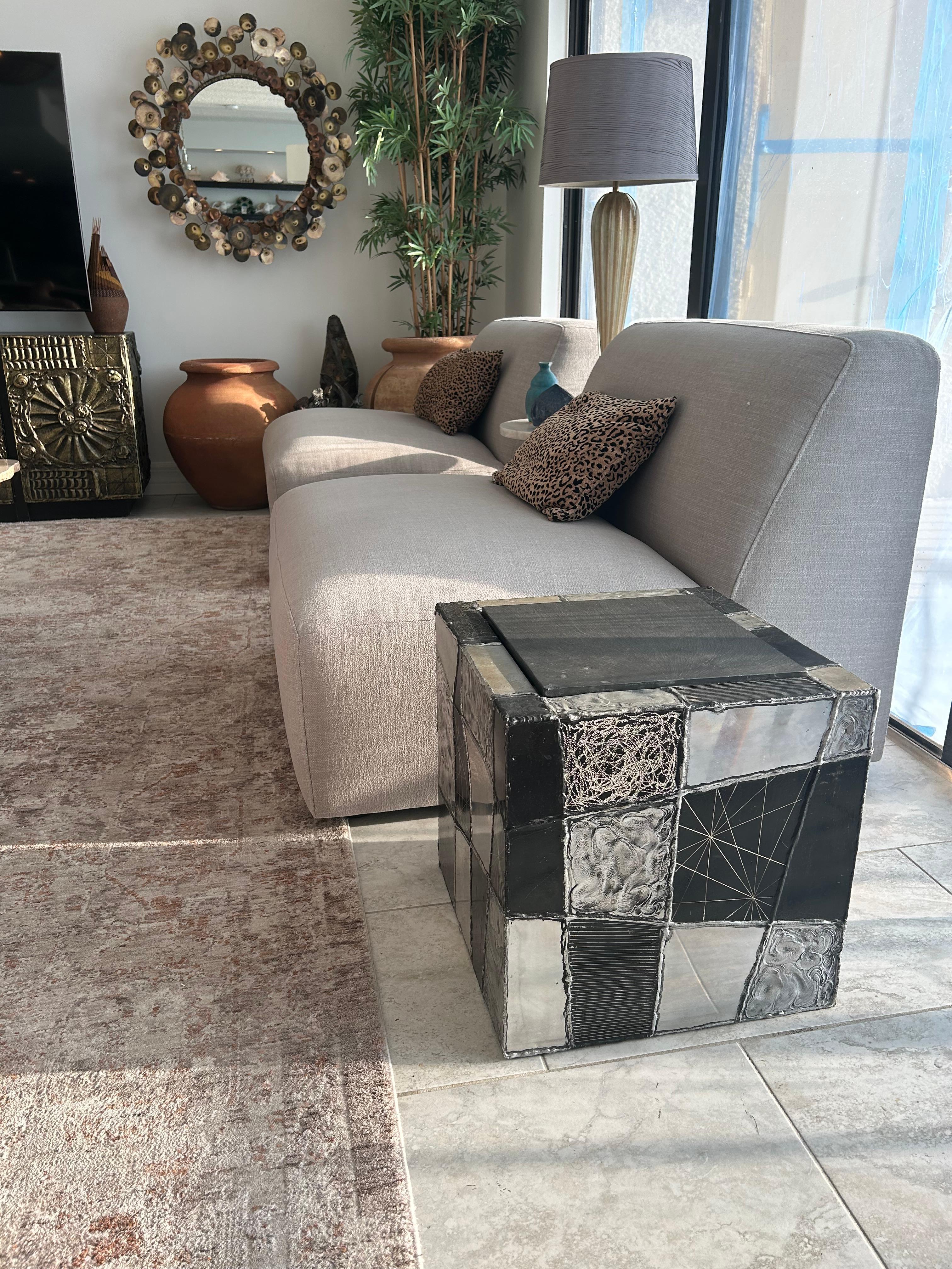 Argente cube side table by Paul Evans For Sale 9
