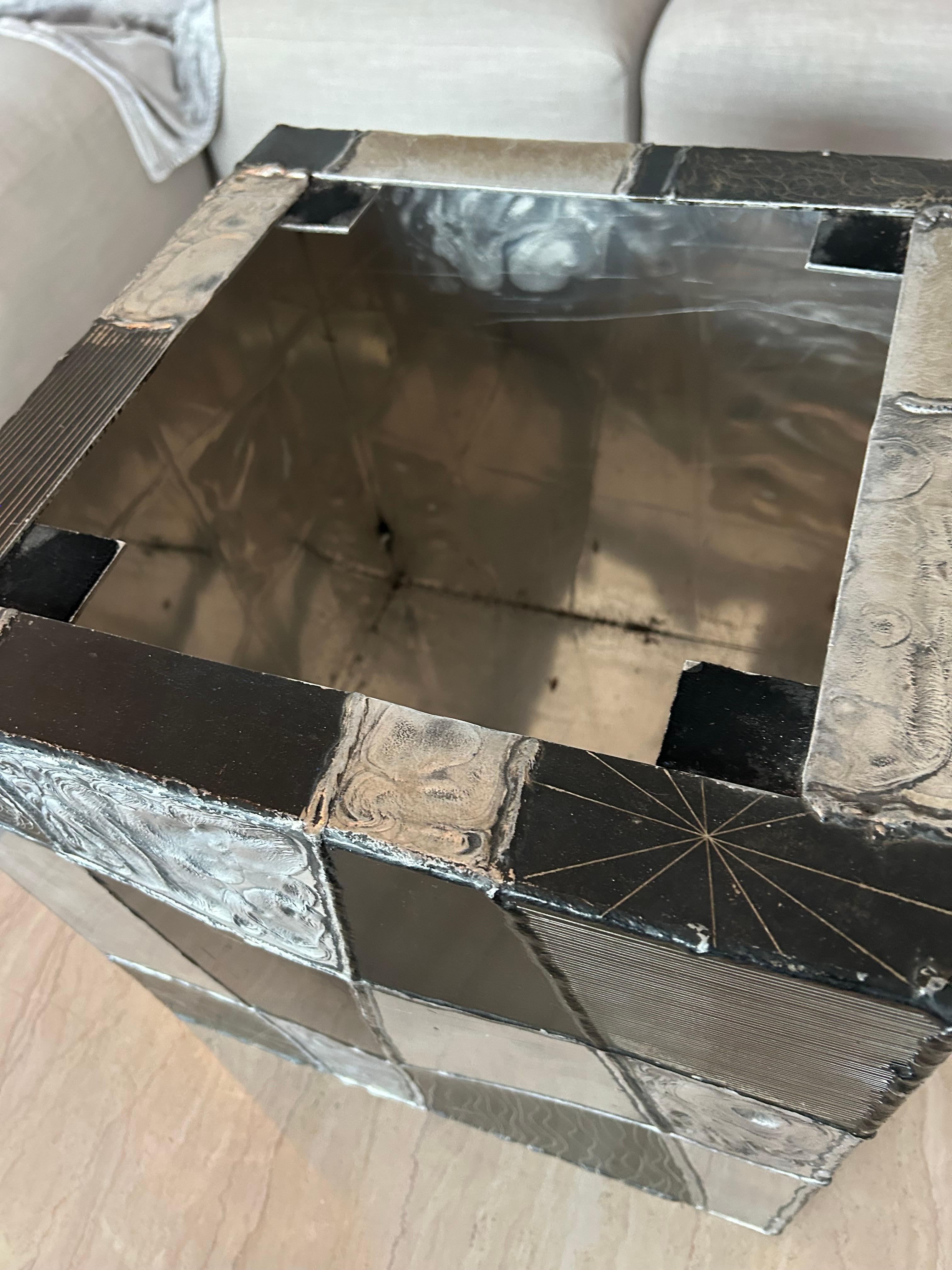 American Argente cube side table by Paul Evans For Sale