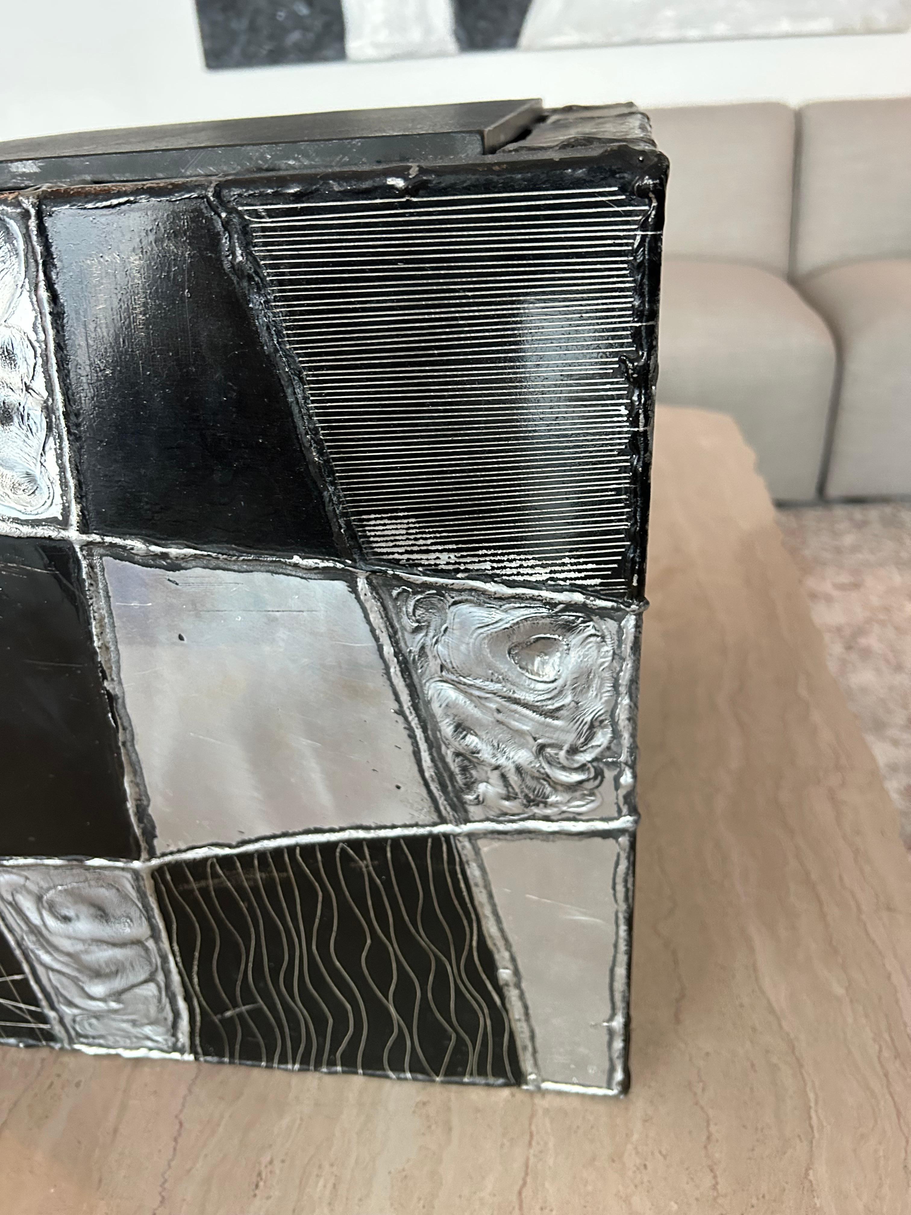 Argente cube side table by Paul Evans In Good Condition For Sale In West Palm Beach, FL