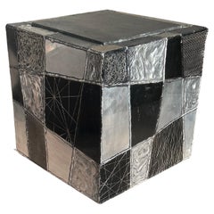 Argente cube side table by Paul Evans