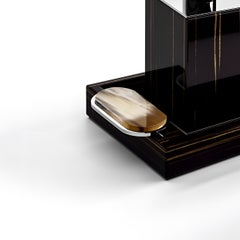 Argentella Bath Set in Glossy ebony and Corno Italiano, Mod. 2435-2438-2441