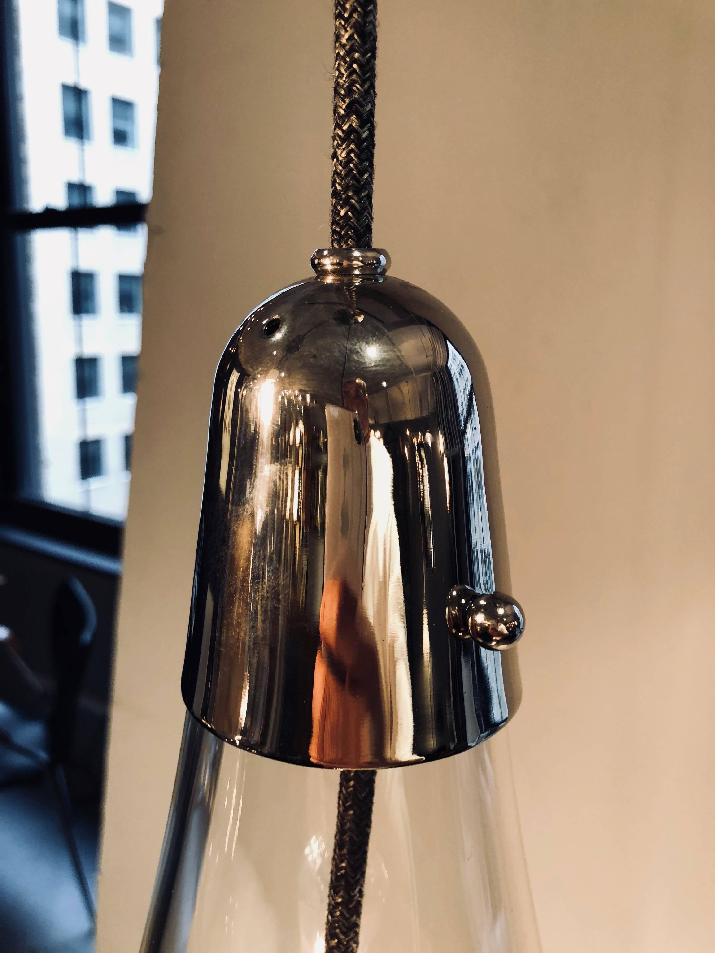 Vetro soffiato Lampadario Argentine di Bourgeois Boheme Atelier in vendita