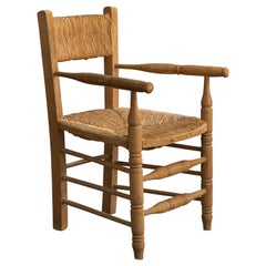 Argentine Designer, Armchair, Wood, Papercord, Argentina, 1950s