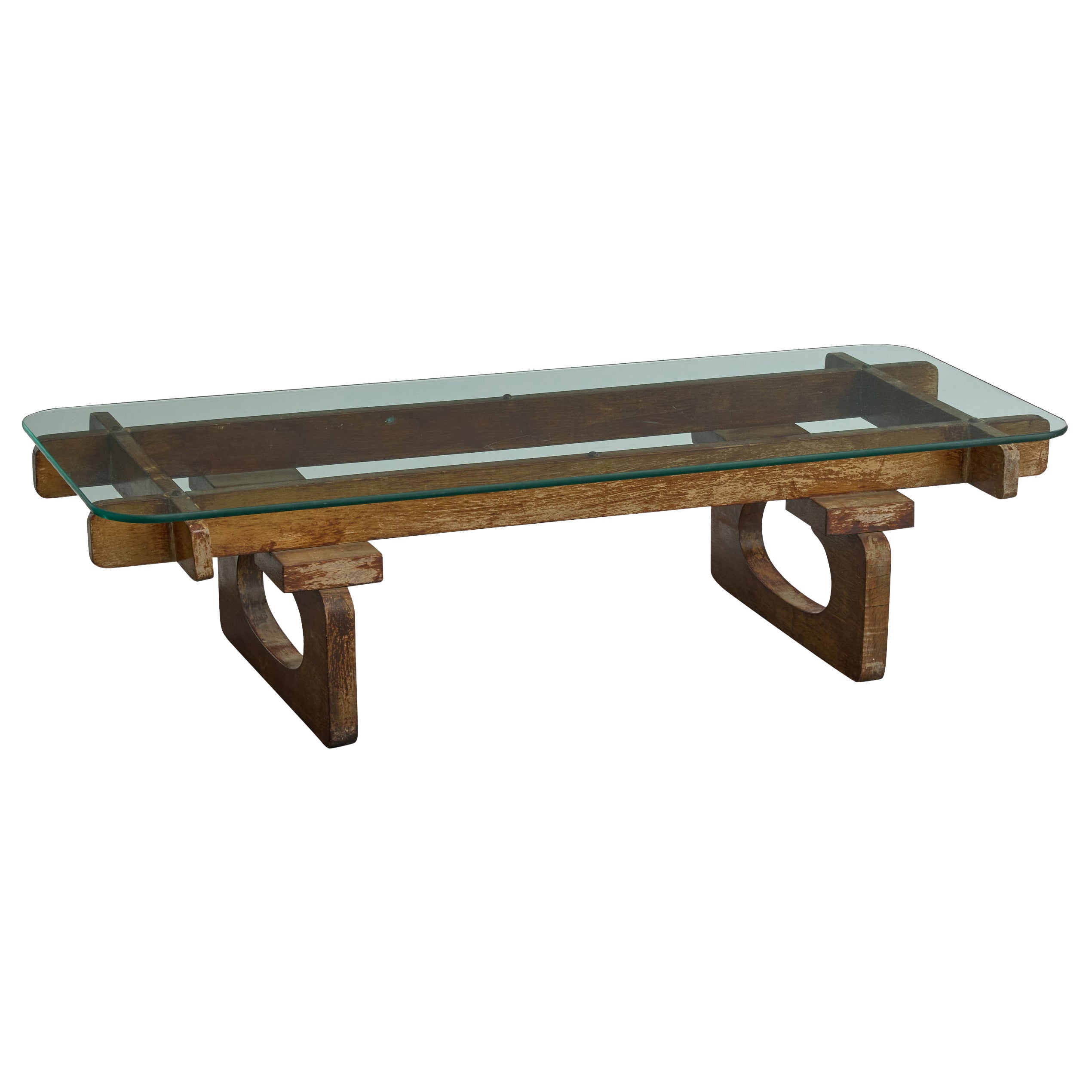 Designer argentin, table basse, Wood, Argentine, années 1960 en vente