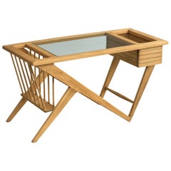 Argentine Designer, Coffee Table, Wood, Glass, Argentina, 1950s