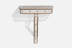 Diseñador argentino, mesa consola, latón, metal, mármol, Argentina, década de 1960