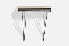 Argentine Designer, Console Table, Metal, Brass, Marble, Argentina, 1960s
