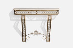 Argentine Designer, Console Table, Metal, Marble, Argentina, 1960s