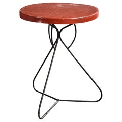 Argentine Designer, End Table, Metal, Argentina, 1970s
