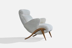 Diseñador argentino, sillón, tela, madera, Argentina, década de 1950