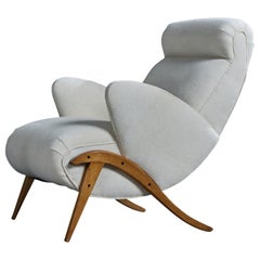 Diseñador argentino, sillón, tela, madera, Argentina, década de 1950