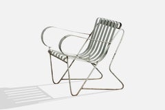 Argentine Designer, Lounge Chair, Metal, Argentina, 1960s