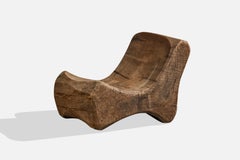 Argentine Designer, Lounge Chair, Wood, Argentina, 1980s