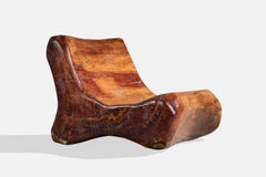 Argentine Designer, Lounge Chair, Wood, Argentina, 1980s