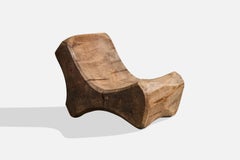 Designer argentin, fauteuil de détente, bois, Argentine, années 1980