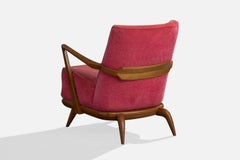 Diseñador argentino, Silla de salón, Madera, Tela, Argentina, Años 1950