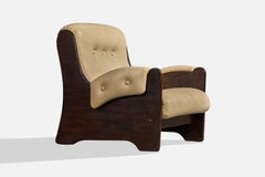 Diseñador argentino, Silla de salón, Madera, Vinilo, Argentina, Años 1970