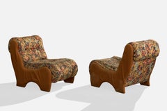 Argentine Designer, Lounge Chairs, Fabric, Argentina, 1970s