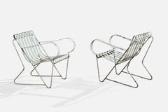 Argentine Designer, Lounge Chairs, Metal, Argentina, 1960s