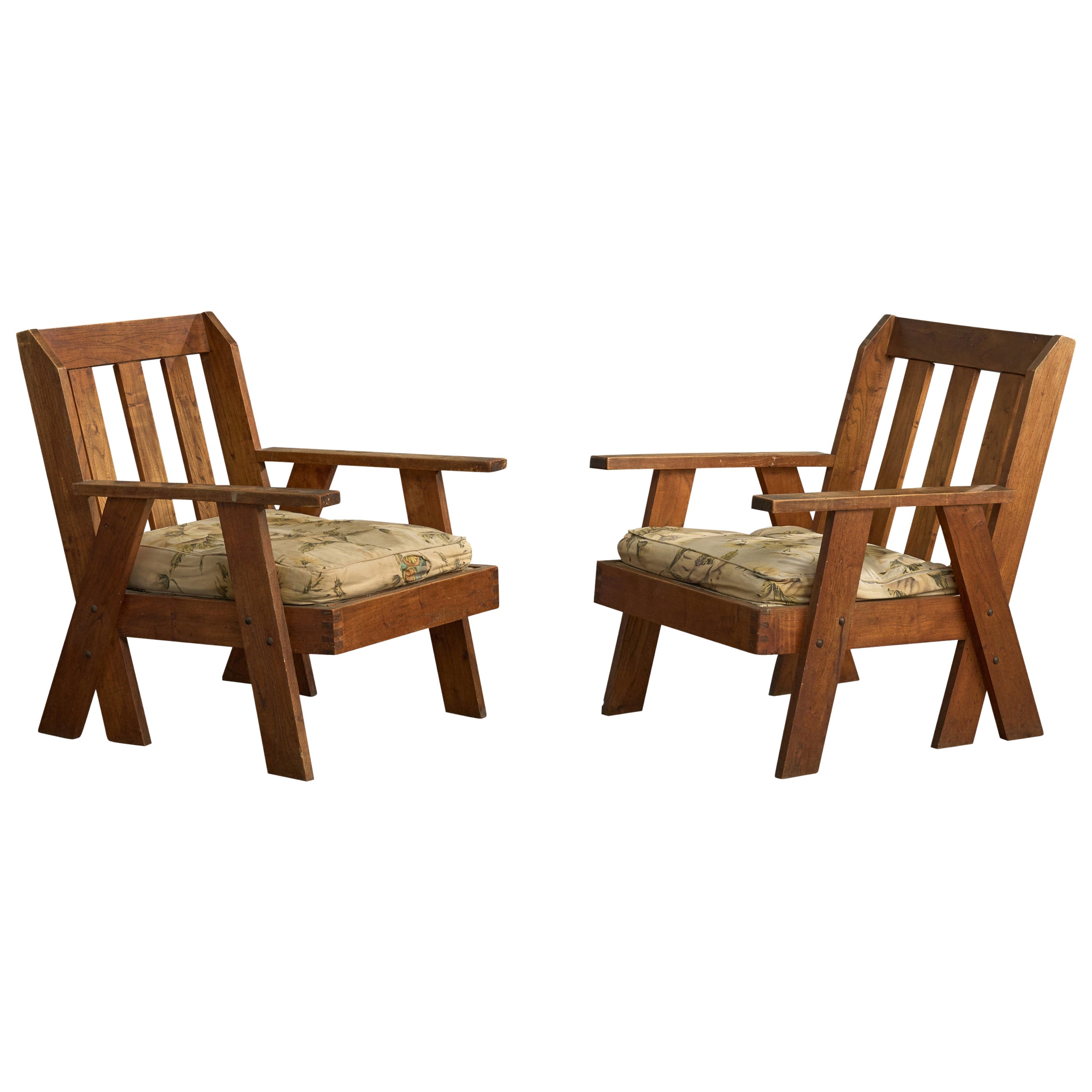 Designer argentino, Sedie da salotto, Oak, Fabrice, Argentina, 1960s