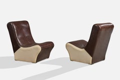 Argentine Designer, Lounge Chairs, Vinyl, Argentina, 1970s