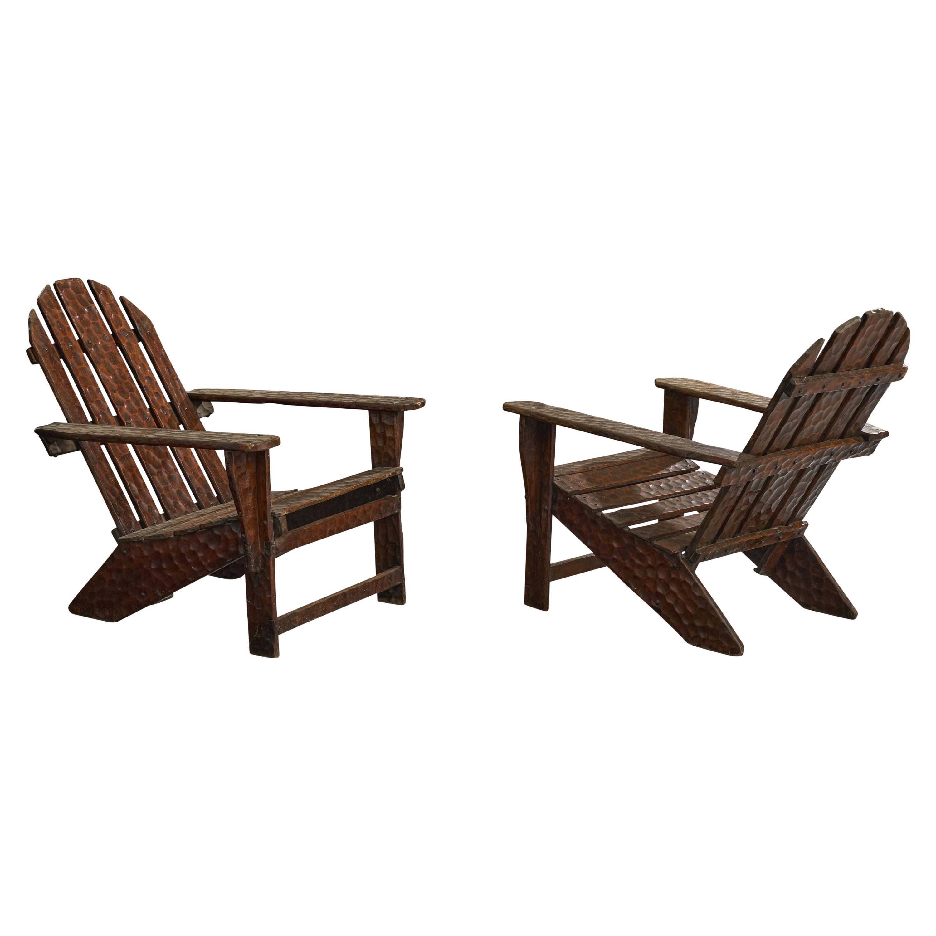 Argentine Designer, Lounge Chairs, Wood, Argentina, 1970s