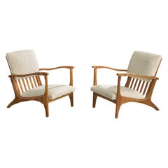 Diseñador argentino, Sillas de salón, Madera, Tela, Argentina, 1950s