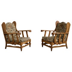Argentinischer Designer, Lounge-Stühle, Holz, Stoff, Argentinien, 1960er Jahre