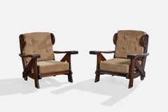 Diseñador argentino, Sillas de salón, Madera, Tela, Argentina, 1970s