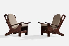Diseñador argentino, Sillas de salón, Madera, Tela, Argentina, 1970s
