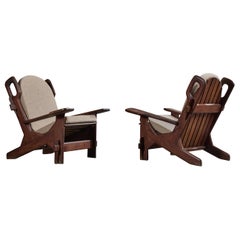 Diseñador argentino, Sillas de salón, Madera, Tela, Argentina, 1970s