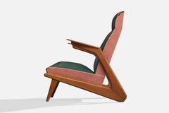 Argentinischer Designer, Lounge-Stühle, Holz, Vinyl, Argentinien, 1950er Jahre