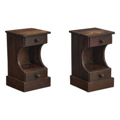 Argentine Designer, Nightstands, Wood, Argentina, 1950s