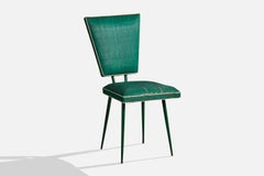 Argentine Designer, Side Chair, Metal, Fabric, Argentina, 1960s