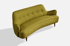 Argentine Designer, Sofa, Fabric, Wood, Argentina, 1950s