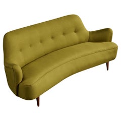 Argentine Designer, Sofa, Fabric, Wood, Argentina, 1950s